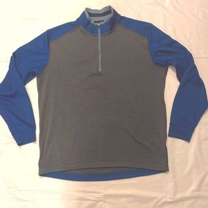 Nike Golf Tour Performance Dri-Fit Thermal 1/4 Zip. Gray and Blue - XL